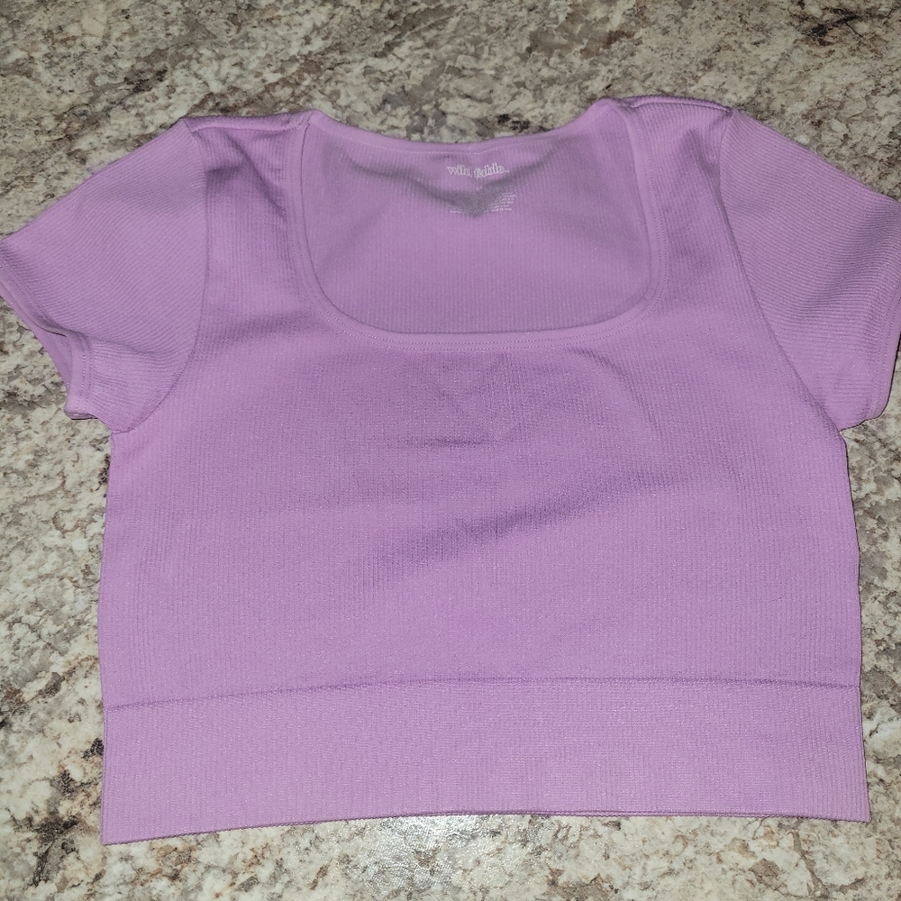 Wild Fabel Lavendar Ribbed Cropped Top NWOT Medium ❤️❤️